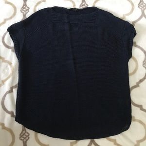 Talbots Short Sleeve Sweater Navy XL Like New